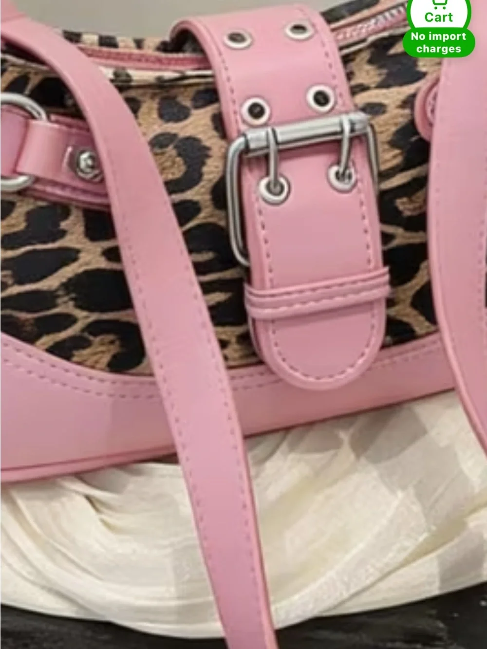 Pink Leopard Print Shoulder Bag - Stylish Women’s Handbag